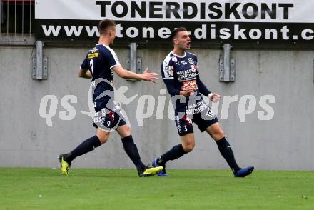 Fussball. 2. Liga. âSK Austria Klagenfurt gegen FAC Wien.  Torjubel Stefan Umjenovic, Alex Sobczyk (FAC Wien). Klagenfurt, 26.4.2019.
Foto: Kuess
---
pressefotos, pressefotografie, kuess, qs, qspictures, sport, bild, bilder, bilddatenbank