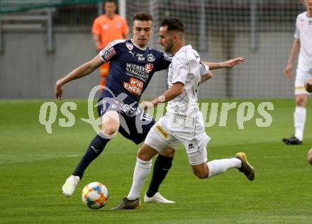 Fussball. 2. Liga. âSK Austria Klagenfurt gegen FAC Wien. Okan Aydin, (Klagenfurt),  Denis Bosnjak  (FAC Wien). Klagenfurt, 26.4.2019.
Foto: Kuess
---
pressefotos, pressefotografie, kuess, qs, qspictures, sport, bild, bilder, bilddatenbank