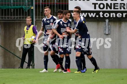 Fussball. 2. Liga. âSK Austria Klagenfurt gegen FAC Wien. Torjubel (FAC Wien). Klagenfurt, 26.4.2019.
Foto: Kuess
---
pressefotos, pressefotografie, kuess, qs, qspictures, sport, bild, bilder, bilddatenbank