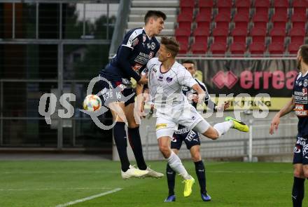 Fussball. 2. Liga. âSK Austria Klagenfurt gegen FAC Wien. Benedikt Pichler, (Klagenfurt), Tin Plavotic  (FAC Wien). Klagenfurt, 26.4.2019.
Foto: Kuess
---
pressefotos, pressefotografie, kuess, qs, qspictures, sport, bild, bilder, bilddatenbank