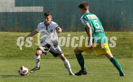 Fussball. Regionalliga. WAC Amateure gegen UVB Voecklamarkt. Bajram Syla,  (WAC), Thomas Loeffler (Voecklamarkt). Wolfsberg, 20.4.2019.
Foto: Kuess
---
pressefotos, pressefotografie, kuess, qs, qspictures, sport, bild, bilder, bilddatenbank