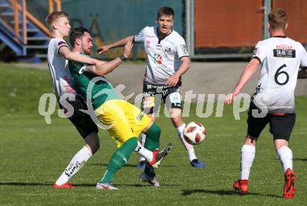 Fussball. Regionalliga. WAC Amateure gegen UVB Voecklamarkt. Raphael Schifferl, Matej Grgic,  (WAC), Mario Petter (Voecklamarkt). Wolfsberg, 20.4.2019.
Foto: Kuess
---
pressefotos, pressefotografie, kuess, qs, qspictures, sport, bild, bilder, bilddatenbank