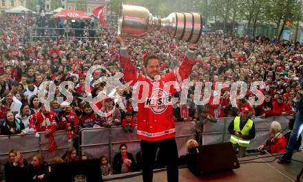 EBEL. Eishockey Bundesliga. Meisterfeier KAC.   Stefan Geier. Klagenfurt, am 29.4.2019.
Foto: Kuess
---
pressefotos, pressefotografie, kuess, qs, qspictures, sport, bild, bilder, bilddatenbank