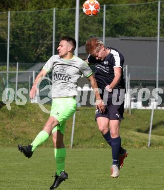 Fussball 2. Klasse C. Himmelberg gegen Gurk. Elias Obersteiner, (Himmelberg), Dejan Tejic  (Gurk). Himmelberg, am 27.4.2019.
Foto: Kuess
---
pressefotos, pressefotografie, kuess, qs, qspictures, sport, bild, bilder, bilddatenbank