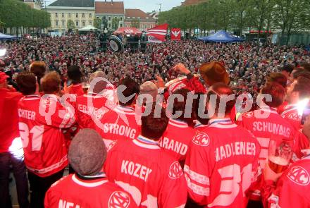 EBEL. Eishockey Bundesliga. Meisterfeier KAC.   . Klagenfurt, am 29.4.2019.
Foto: Kuess
---
pressefotos, pressefotografie, kuess, qs, qspictures, sport, bild, bilder, bilddatenbank