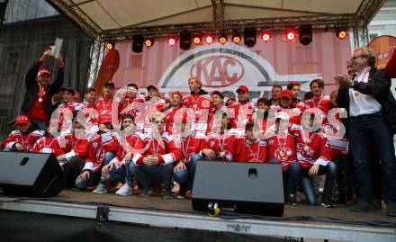 EBEL. Eishockey Bundesliga. Meisterfeier KAC.   Meisterehrung Nachwuchs. U14. Klagenfurt, am 29.4.2019.
Foto: Kuess
---
pressefotos, pressefotografie, kuess, qs, qspictures, sport, bild, bilder, bilddatenbank