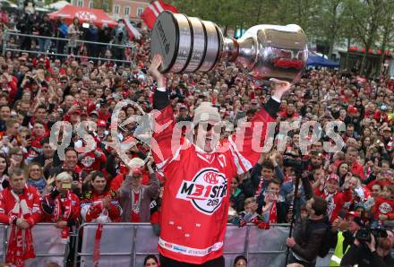 EBEL. Eishockey Bundesliga. Meisterfeier KAC.   Marcel Witting. Klagenfurt, am 29.4.2019.
Foto: Kuess
---
pressefotos, pressefotografie, kuess, qs, qspictures, sport, bild, bilder, bilddatenbank