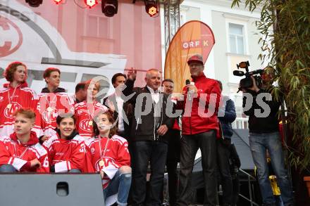 EBEL. Eishockey Bundesliga. Meisterfeier KAC.   Trainer U16. Hans Sulzer. Klagenfurt, am 29.4.2019.
Foto: Kuess
---
pressefotos, pressefotografie, kuess, qs, qspictures, sport, bild, bilder, bilddatenbank