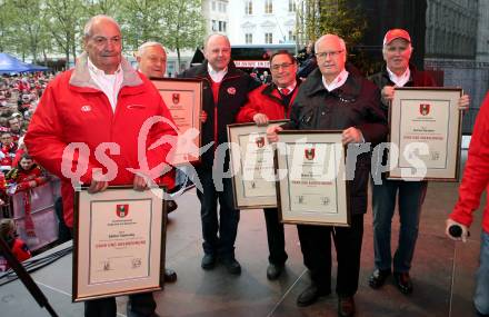 EBEL. Eishockey Bundesliga. Meisterfeier KAC.   Ehrung Sportfunktionaere. Klagenfurt, am 29.4.2019.
Foto: Kuess
---
pressefotos, pressefotografie, kuess, qs, qspictures, sport, bild, bilder, bilddatenbank