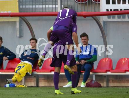 Fussball. 2. Liga. âSK Austria Klagenfurt gegen SV Lafnitz. Torjubel Sandro Zakany, Okan Aydin (Klagenfurt). Klagenfurt, 17.5.2019.
Foto: Kuess
---
pressefotos, pressefotografie, kuess, qs, qspictures, sport, bild, bilder, bilddatenbank