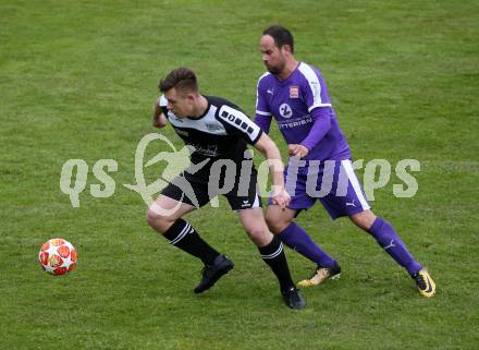 Fussball. 2. Klasse B. Bad Kleinkirchheim gegen Treffen. Marko Vincetic (Kleinkirchheim),  Vincenzo Fratantonio (Treffen). Kleinkirchheim, 11.5.2019.
Foto: Kuess
---
pressefotos, pressefotografie, kuess, qs, qspictures, sport, bild, bilder, bilddatenbank