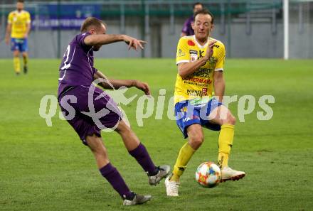 Fussball. 2. Liga. âSK Austria Klagenfurt gegen SV Lafnitz.  Carlos Badal Andani, (Klagenfurt), Mario Kroepfl  (Lafnitz). Klagenfurt, 17.5.2019.
Foto: Kuess
---
pressefotos, pressefotografie, kuess, qs, qspictures, sport, bild, bilder, bilddatenbank