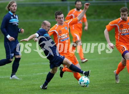 Fussball Unterliga Ost. Ludmannsdorf gegen Eisenkappel.  Darko Babic,  (Ludmannsdorf), David Smrtnik  (Eisenkappel). Ludmannsdorf, am 19.5.2018.
Foto: Kuess
---
pressefotos, pressefotografie, kuess, qs, qspictures, sport, bild, bilder, bilddatenbank