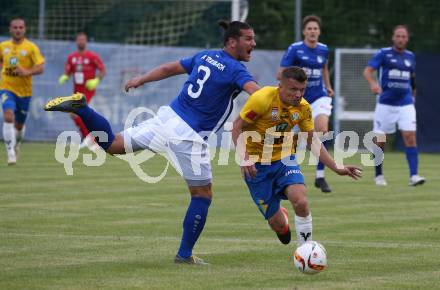 Fussball Uniqa OEFB Cup. Treibach gegen WSG Swarowski Tirol.  Florian Philipp Wieser,  (Treibach), Zlatko Dedic (Tirol). Treibach, am 19.7.2019.
Foto: Kuess
www.qspictures.net
---
pressefotos, pressefotografie, kuess, qs, qspictures, sport, bild, bilder, bilddatenbank