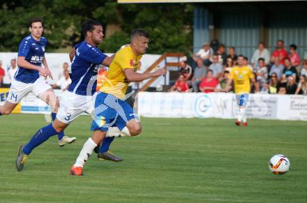 Fussball Uniqa OEFB Cup. Treibach gegen WSG Swarowski Tirol. Florian Philipp Wieser,  (Treibach), Zlatko Dedic (Tirol). Treibach, am 19.7.2019.
Foto: Kuess
www.qspictures.net
---
pressefotos, pressefotografie, kuess, qs, qspictures, sport, bild, bilder, bilddatenbank