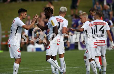 Fussball. OEFB Cup. Koettmannsdorf gegen FK Austria Wien.Torjubel Tarkan Serbest,  Osagie Bright Edowonyi (Austria Wien). Koettmannsdorf, 20.7.2019.
Foto: Kuess
www.qspictures.net
---
pressefotos, pressefotografie, kuess, qs, qspictures, sport, bild, bilder, bilddatenbank