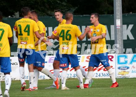 Fussball Uniqa OEFB Cup. Treibach gegen WSG Swarowski Tirol.  Torjubel Kevin Nitzlnader  (Tirol). Treibach, am 19.7.2019.
Foto: Kuess
www.qspictures.net
---
pressefotos, pressefotografie, kuess, qs, qspictures, sport, bild, bilder, bilddatenbank