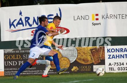 Fussball Uniqa OEFB Cup. Treibach gegen WSG Swarowski Tirol. Florian Philipp Wieser,  (Treibach), Zlatko Dedic (Tirol). Treibach, am 19.7.2019.
Foto: Kuess
www.qspictures.net
---
pressefotos, pressefotografie, kuess, qs, qspictures, sport, bild, bilder, bilddatenbank