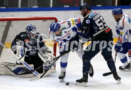 EBEL. Eishockey Bundesliga. Turnier. EC VSV gegen Fehervar AV19.  Danila Karaban,  (VSV), Michael Ouzas,  Andrew Sarauer (Fehervar). Bled, am 23.8.2019.
Foto: Kuess
www.qspictures.net
---
pressefotos, pressefotografie, kuess, qs, qspictures, sport, bild, bilder, bilddatenbank