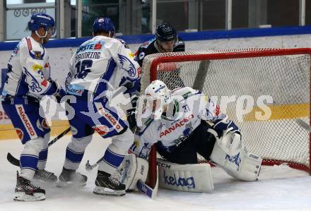 EBEL. Eishockey Bundesliga. Testspiel. EC VSV gegen Fehervar AV19.   Patrick Spannring, Brandon Maxwell (VSV). Bled, am 23.8.2019.
Foto: Kuess
www.qspictures.net
---
pressefotos, pressefotografie, kuess, qs, qspictures, sport, bild, bilder, bilddatenbank