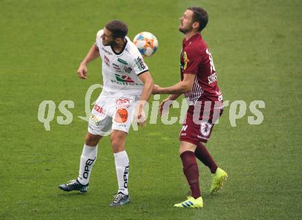 Fussball tipico Bundesliga. RZ Pellets WAC gegen Cashpoint SCR Altach.  Shon Zalman Weissman,  (WAC), Emanuel Schreiner (Altach). Wolfsberg, am 24.8.2019.
Foto: Kuess
www.qspictures.net

---
pressefotos, pressefotografie, kuess, qs, qspictures, sport, bild, bilder, bilddatenbank