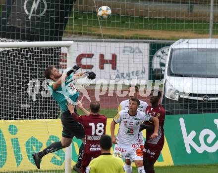 Fussball tipico Bundesliga. RZ Pellets WAC gegen Cashpoint SCR Altach.  Manuel Kuttin, Lukas Schmitz, Mario Leitgeb (WAC), Jan Zwischenbrugger (Altach). Wolfsberg, am 24.8.2019.
Foto: Kuess
www.qspictures.net

---
pressefotos, pressefotografie, kuess, qs, qspictures, sport, bild, bilder, bilddatenbank