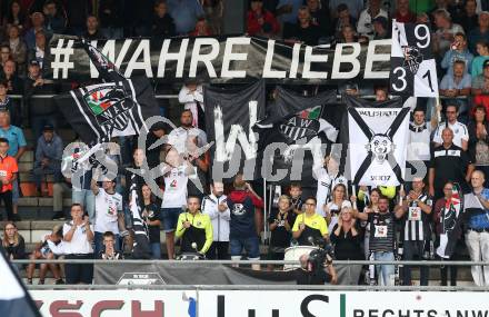 Fussball Tipico Bundesliga. RZ Pellets WAC gegen Cashpoint SCR Altach. Fans (WAC). Wolfsberg, am 24.8.2019.
Foto: Kuess
www.qspictures.net

---
pressefotos, pressefotografie, kuess, qs, qspictures, sport, bild, bilder, bilddatenbank