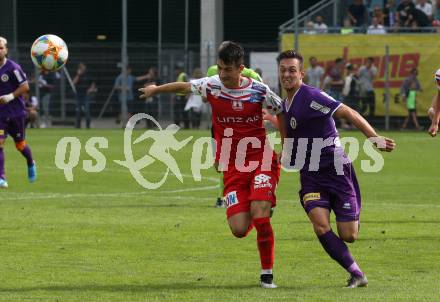 Fussball 2. Liga. SK Austra Klagenfurt gegen FC Blau Weiss Linz. Oliver Markoutz (Austria Klagenfurt), Danilo Mitrovic (BW Linz). Klagenfurt, am 25.8.2019.
Foto: Kuess
www.qspictures.net
---
pressefotos, pressefotografie, kuess, qs, qspictures, sport, bild, bilder, bilddatenbank