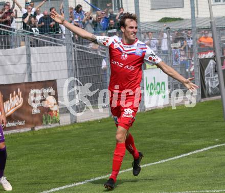 Fussball 2. Liga. SK Austra Klagenfurt gegen FC Blau Weiss Linz. Torjubel Fabian Schubert (Linz). Klagenfurt, am 25.8.2019.
Foto: Kuess
www.qspictures.net
---
pressefotos, pressefotografie, kuess, qs, qspictures, sport, bild, bilder, bilddatenbank