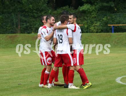 Fussball. Kaerntner Liga. Ferlach Atus gegen Spittal/Drau. Torjubel Stephan Buergler (Ferlach). Ferlach, 24.8.2019.
Foto: Kuess
www.qspictures.net
---
pressefotos, pressefotografie, kuess, qs, qspictures, sport, bild, bilder, bilddatenbank