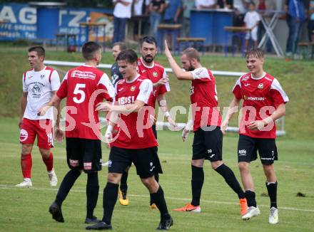 Fussball. Kaerntner Liga. Ferlach Atus gegen Spittal/Drau.  Torjubel Daniel Urbas  (Spittal). Ferlach, 24.8.2019.
Foto: Kuess
www.qspictures.net
---
pressefotos, pressefotografie, kuess, qs, qspictures, sport, bild, bilder, bilddatenbank