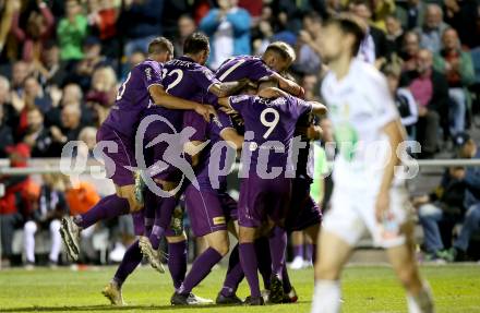 Fussball 2. Liga. SK Austria Klagenfurt gegen SC Austria Lustenau. Torjubel  (Austria Klagenfurt). Klagenfurt, am 13.9.2019.
Foto: Kuess
www.qspictures.net
---
pressefotos, pressefotografie, kuess, qs, qspictures, sport, bild, bilder, bilddatenbank