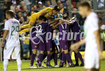 Fussball 2. Liga. SK Austria Klagenfurt gegen SC Austria Lustenau. Torjubel (Austria Klagenfurt). Klagenfurt, am 13.9.2019.
Foto: Kuess
www.qspictures.net
---
pressefotos, pressefotografie, kuess, qs, qspictures, sport, bild, bilder, bilddatenbank