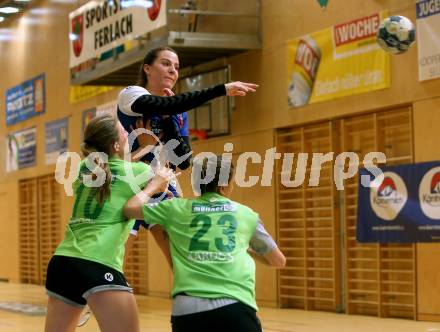 Handball Frauen Bundesliga. SC Kelag Ferlach/Feldkirchen gegen UHC Muellner Bau Stockerau. Anna-Maria Kavalar, (Ferlach/Feldkirchen), Stefanie Schalko, Viktoria Mauler  (Stockerau). Ferlach, am 14.9.2019.
Foto: Kuess
www.qspictures.net
---
pressefotos, pressefotografie, kuess, qs, qspictures, sport, bild, bilder, bilddatenbank