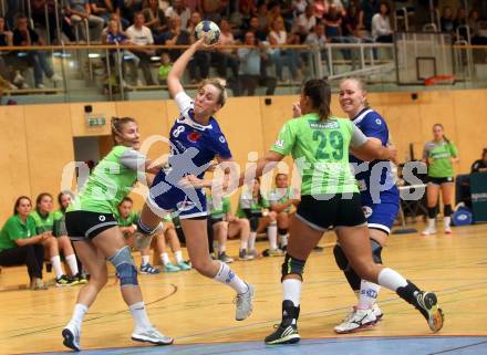 Handball Frauen Bundesliga. SC Kelag Ferlach/Feldkirchen gegen UHC Muellner Bau Stockerau. Nika Oder, Adrijana Cernivec (Ferlach/Feldkirchen), Sandra Hart, Sophie Novak (Stockerau). Ferlach, am 14.9.2019.
Foto: Kuess
www.qspictures.net
---
pressefotos, pressefotografie, kuess, qs, qspictures, sport, bild, bilder, bilddatenbank