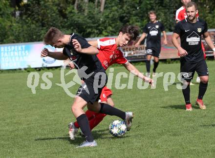 Fussball. Kaerntner Liga. KAC 1909 gegen Koettmannsdorf. Nino Martinak (KAC), Nicolas Manuel Modritz (Koettmannsdorf). Klagenfurt, 14.9.2019.
Foto: Kuess
www.qspictures.net
---
pressefotos, pressefotografie, kuess, qs, qspictures, sport, bild, bilder, bilddatenbank