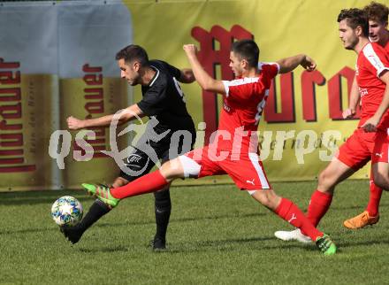 Fussball. Kaerntner Liga. KAC 1909 gegen Koettmannsdorf. Rigon Gashi (KAC), Christopher Sallinger (Koettmannsdorf). Klagenfurt, 14.9.2019.
Foto: Kuess
www.qspictures.net
---
pressefotos, pressefotografie, kuess, qs, qspictures, sport, bild, bilder, bilddatenbank