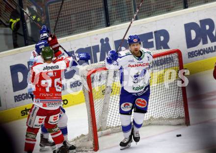 EBEL. Eishockey Bundesliga. EC VSV gegen HCB Suedtirol Alperia. Torjubel Poeyhoenen Marko, (VSV). Villach, am 15.9.2019.
Foto: Kuess
www.qspictures.net
---
pressefotos, pressefotografie, kuess, qs, qspictures, sport, bild, bilder, bilddatenbank