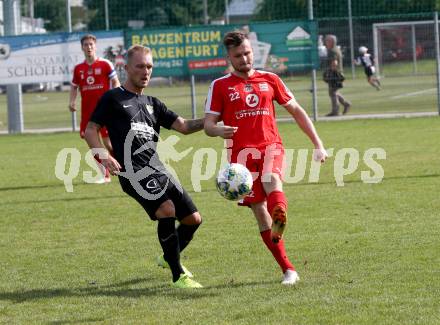 Fussball. Kaerntner Liga. KAC 1909 gegen Koettmannsdorf. 	Ingo Mailaender (KAC), Aner Mandzic (Koettmannsdorf). Klagenfurt, 14.9.2019.
Foto: Kuess
www.qspictures.net
---
pressefotos, pressefotografie, kuess, qs, qspictures, sport, bild, bilder, bilddatenbank