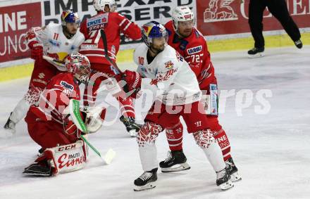 EBEL. Eishockey Bundesliga. KAC gegen	EC Red Bull Salzburg. Lars Haugen, Siim Liivik,  (KAC), Raphael Herburger (Salzburg). Klagenfurt, am 22.9.2019.
Foto: Kuess
www.qspictures.net

---
pressefotos, pressefotografie, kuess, qs, qspictures, sport, bild, bilder, bilddatenbank