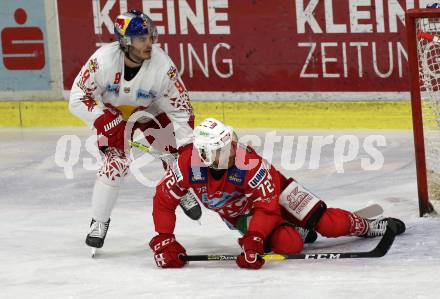 EBEL. Eishockey Bundesliga. KAC gegen	EC Red Bull Salzburg. Siim Liivik, (KAC), Alexander Rauchenwald  (Salzburg). Klagenfurt, am 22.9.2019.
Foto: Kuess
www.qspictures.net

---
pressefotos, pressefotografie, kuess, qs, qspictures, sport, bild, bilder, bilddatenbank