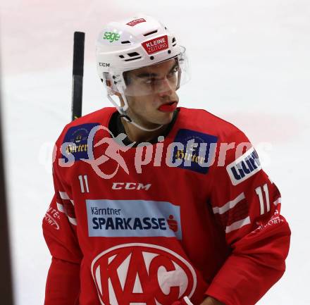 EBEL. Eishockey Bundesliga. KAC gegen	EC Red Bull Salzburg. Lukas Haudum (KAC). Klagenfurt, am 22.9.2019.
Foto: Kuess
www.qspictures.net

---
pressefotos, pressefotografie, kuess, qs, qspictures, sport, bild, bilder, bilddatenbank