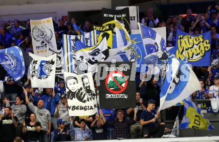 EBEL. Eishockey Bundesliga. EC VSV gegen Hydro Fehervar AV 19. Fans  (VSV). Villach, am 27.9.2019.
Foto: Kuess
www.qspictures.net
---
pressefotos, pressefotografie, kuess, qs, qspictures, sport, bild, bilder, bilddatenbank