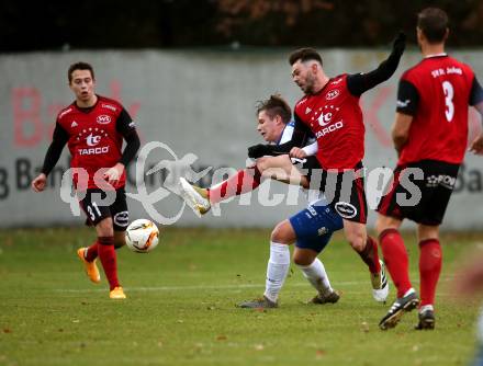 Fussball Kaerntner Liga. Treibach gegen St. Jakob/Ros. .  Fabian Christian Gangl (Treibach),  Wolfgang Michael Sereinig (St. Jakob). Treibach, am 9.11.2019.
Foto: Kuess
www.qspictures.net
---
pressefotos, pressefotografie, kuess, qs, qspictures, sport, bild, bilder, bilddatenbank