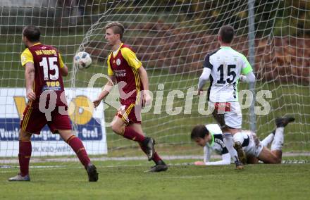 Fussball Unterliga West. Radenthein gegen Lienz. Torjubel Lukas Fruehauf   (Radenthein). Radenthein, am 2.11.2019.
Foto: Kuess
www.qspictures.net

---
pressefotos, pressefotografie, kuess, qs, qspictures, sport, bild, bilder, bilddatenbank