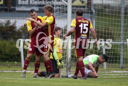 Fussball Unterliga West. Radenthein gegen Lienz. Torjubel Matic Volcic, Lukas Fruehauf, Mario Steiner  (Radenthein). Radenthein, am 2.11.2019.
Foto: Kuess
www.qspictures.net

---
pressefotos, pressefotografie, kuess, qs, qspictures, sport, bild, bilder, bilddatenbank