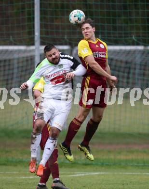 Fussball Unterliga West. Radenthein gegen Lienz.  Mario Patrick Tarmann, (Radenthein), Sven Lovric   (Lienz). Radenthein, am 2.11.2019.
Foto: Kuess
www.qspictures.net

---
pressefotos, pressefotografie, kuess, qs, qspictures, sport, bild, bilder, bilddatenbank