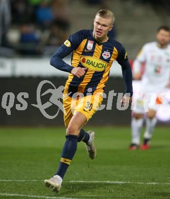 Fussball Bundesliga. RZ Pellets WAC gegen FC Red Bull Salzburg.  Erling Braut Haland   (Salzburg). Wolfsberg, am 10.11.2019.
Foto: Kuess
www.qspictures.net

---
pressefotos, pressefotografie, kuess, qs, qspictures, sport, bild, bilder, bilddatenbank