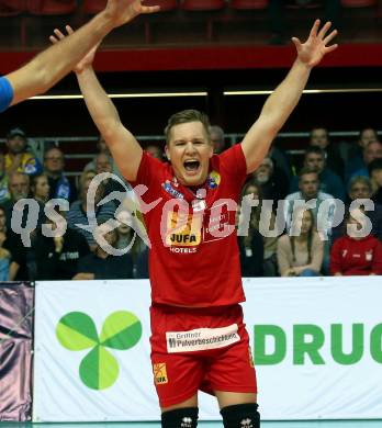 Volleyball. CEV Champions League Volley 2020 Men. SK Zadruga Aich/Dob gegen HAOK Mladost Zageb. Jubel Manuel Steiner (Aich/Dob). Klagenfurt, am 13.11.2019.
Foto: Kuess
www.qspictures.net
Foto: Kuess
---
pressefotos, pressefotografie, kuess, qs, qspictures, sport, bild, bilder, bilddatenbank