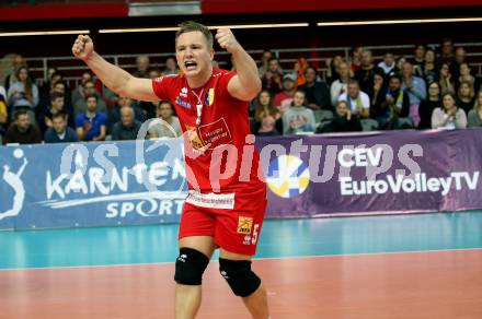 Volleyball. CEV Champions League Volley 2020 Men. SK Zadruga Aich/Dob gegen HAOK Mladost Zageb. Jubel Manuel Steiner (Aich/Dob). Klagenfurt, am 13.11.2019.
Foto: Kuess
www.qspictures.net
Foto: Kuess
---
pressefotos, pressefotografie, kuess, qs, qspictures, sport, bild, bilder, bilddatenbank